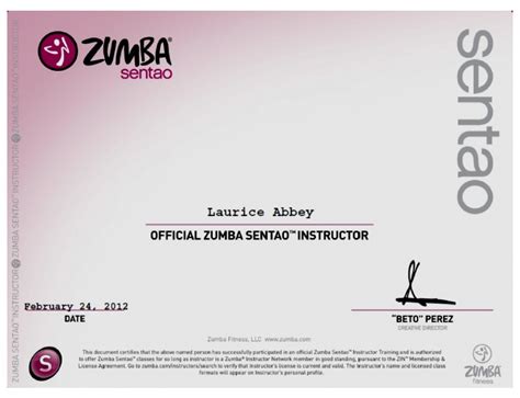 Examples Of Best Certificate Zumba Certification