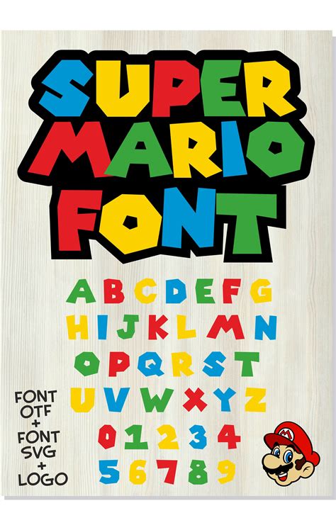 Super Mario Font Baby Birthday Cricut Svg Font Super Mario Font Svg