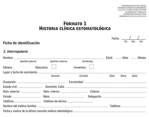 Formatos De Historias ClÍnicas En Odontología Para Descargar En Pdf