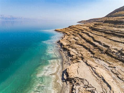 Aerial View Of The Dead Sea And Its Growing Shoreline As The Water