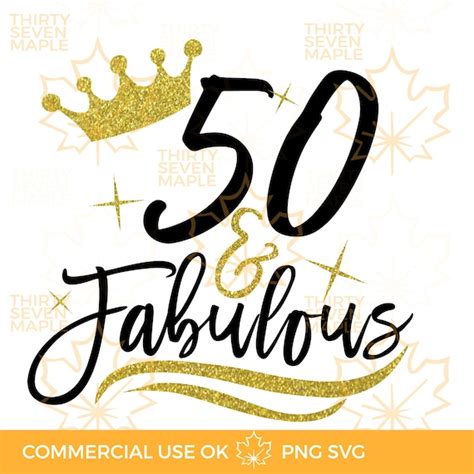 50 And Fabulous Svg File 50 Birthday Design 50 And Fabulous Etsy Israel