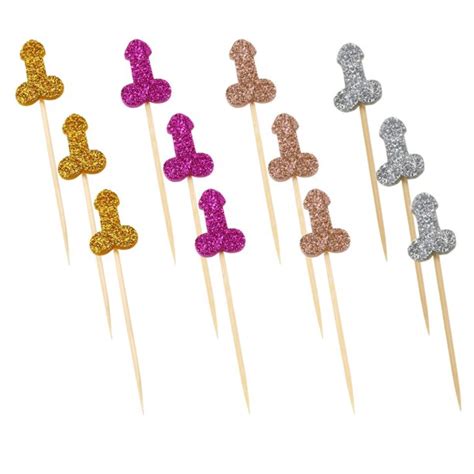Rude Cupcake Toppers Colour Pack Of 12 Cupcake Toppers Cupcake Toppers