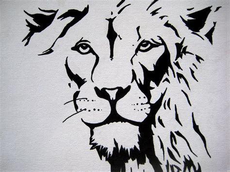 Stencil Art Faces Cute Lion Stencil Lion Face Ink By Uncorrupted