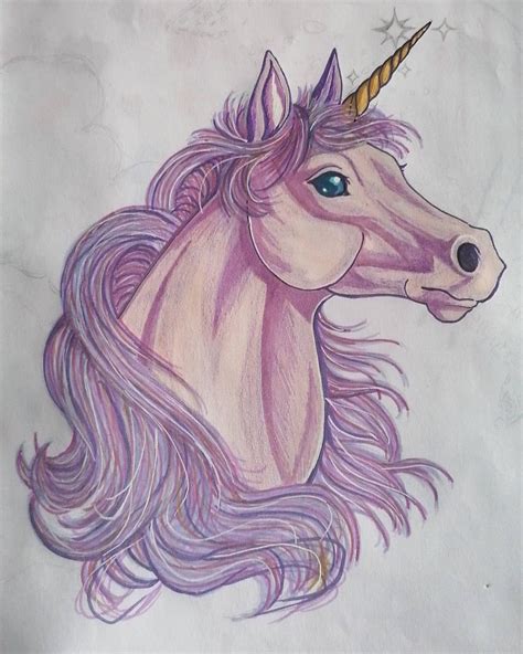 A Unicorn Face Drawing With A Long Hair How Could You Draw Unicorn