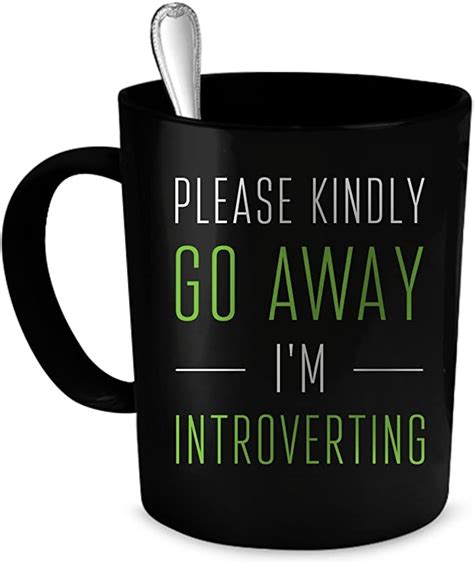 Amazon Com Introvert Coffee Mug Introvert Gift 11 Oz Black Kitchen