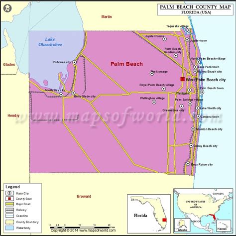 Palm Beach County Map With Cities