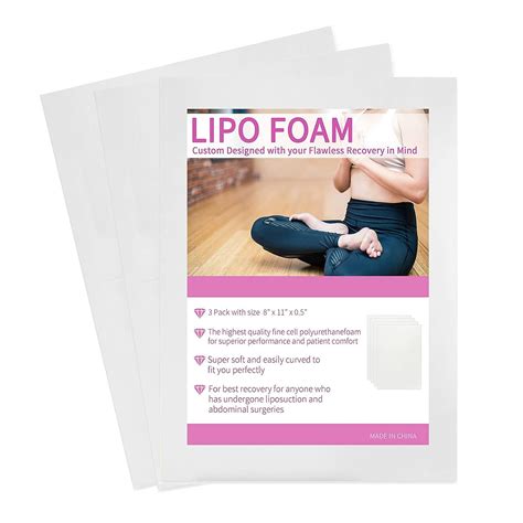Weishuo 3 Pack Lipo Foam Pads For Post Surgery Liposuction