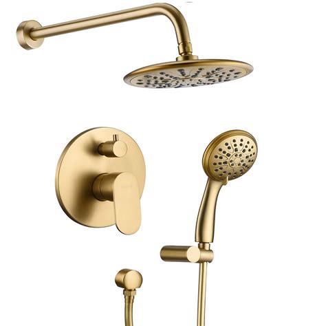 buy gabrylly gold shower system 8 rain shower head with handheld shower rainfall shower