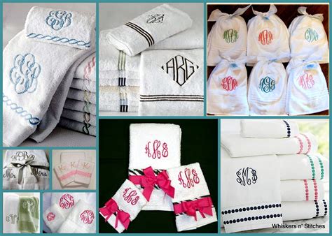 3 Initial Monogrammed Bath Sets Monogrammed Bath Embroidered
