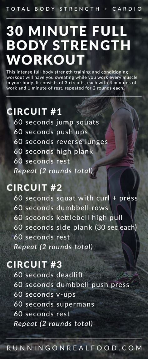 30 Minute Full Body Strength Training Workout For The Gym Full Body Strength Training Workout