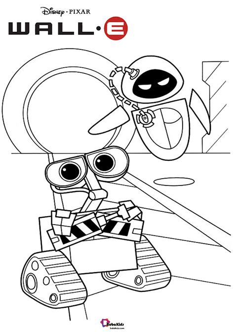 Wall E And Eve Picture Wall E Movie Characters Coloring Pages