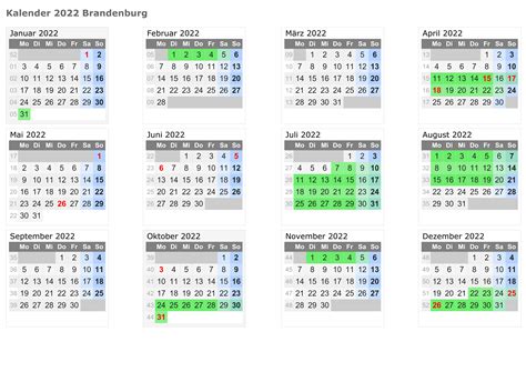 Wann Sind Die Sommerferien Brandenburg 2022 | Druckbarer 2022 Kalender