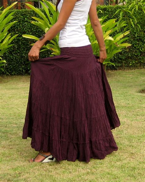 Cotton Maxi Skirt Long Skirts For Women Tiered Skirt Etsy