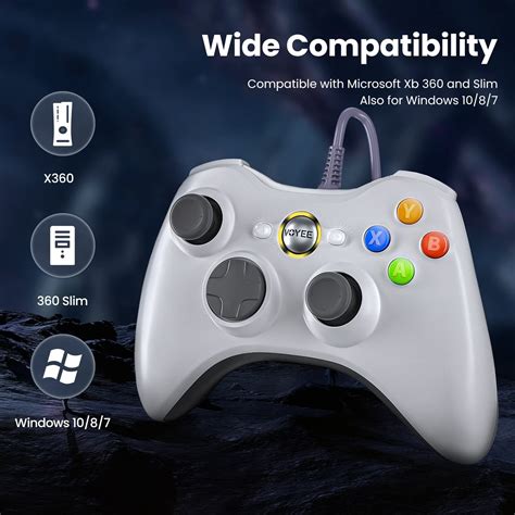 Voyee Xbox 360 Controller Pc Gaming Controller Wired Xbox Controller Compatible With Microsoft
