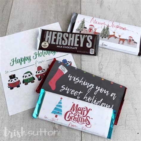 As a bonus, they only take a few minutes to put together. Free Printable Candy Bar Wrappers | Simple Christmas Gift