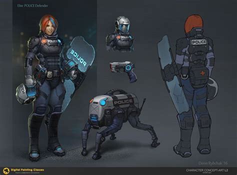 Afbeeldingsresultaat Voor Cyberpunk Police Sci Fi Concept Art Police