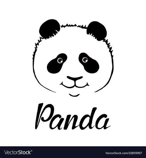 Cute Panda Hand Drawn Royalty Free Vector Image