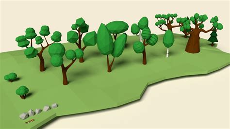 3d Asset Game Ready Low Poly Tree Pack Cgtrader