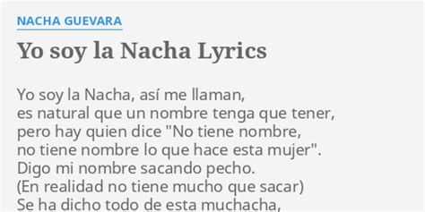 Yo Soy La Nacha Lyrics By Nacha Guevara Yo Soy La Nacha