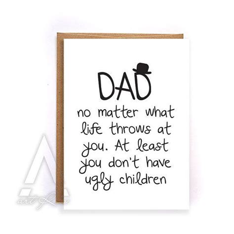 And there's no better time to share a laugh (or two) than on a loved one's birthday. Fathers day card from kids fathers day card funny by ...