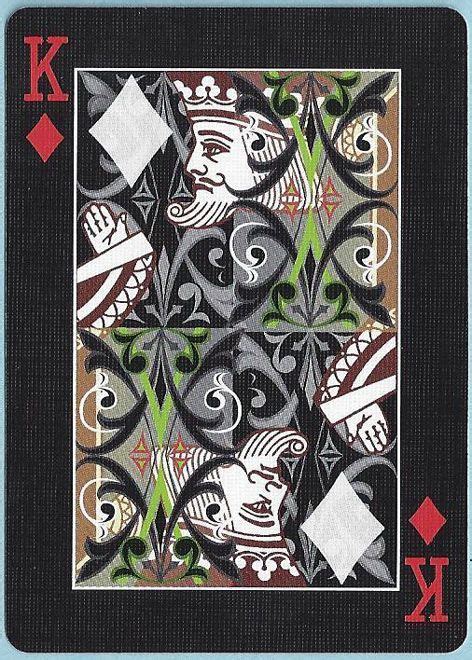 Black Warrior King Of Diamonds Playing Cards Art Playing Card Deck