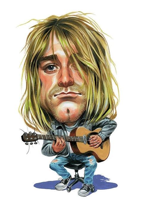 Exactly 24 years ago, grunge icon kurt cobain died. Kurt Cobain | Caricatures, Caricature drole, Caricature