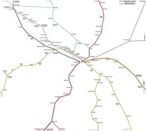 Birmingham Metro Map