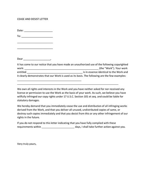30 Cease And Desist Letter Templates [free] Template Lab