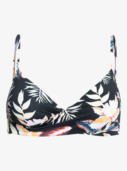 Printed Beach Classics Wrap Bra Bikini Top For Women Roxy