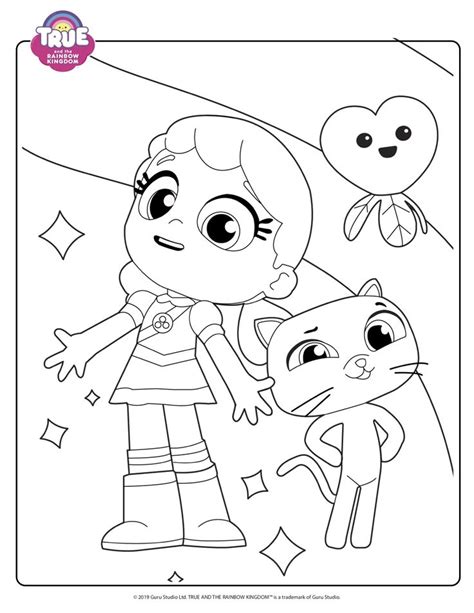True And The Rainbow Kingdom Coloringactivity Sheets In 2022 Cat