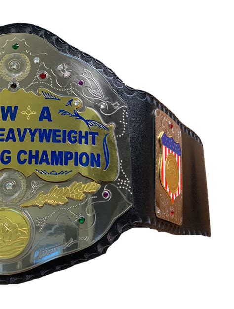 Awa World Heavyweight Wrestling Champion Replica Title Belt Adult Size