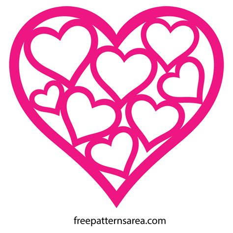 Heart Shaped Vector And Template For Valentines Day Patrones Flores
