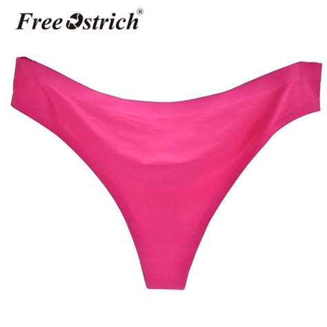 Free Ostrich Summer Sexy Panties Women Pure Color Low Rise G String