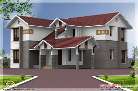 4 Bedroom Sloping Roof House Elevation Home Appliance