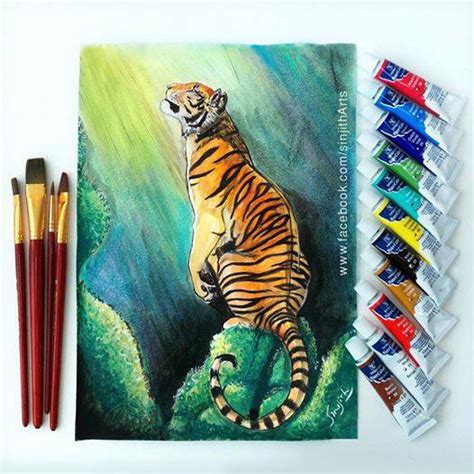 Tiger Watercolour Painting On Behance