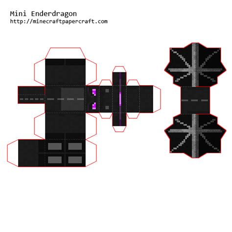 15free Minecraft Papercraft Enderdragon Simple Proyecto