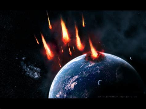 Meteorite Screengrab Asteroids Space Art Apocalyptic Digital Art Hd