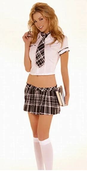 Buy Sexy White Plaid School Girl Costume Lingerie Free Shipping Zt8026 From