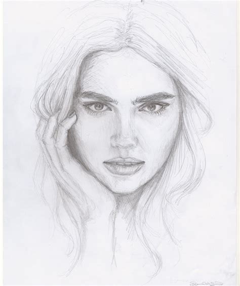 How To Draw A Beautiful Girl Face Pencil Sketch Easy