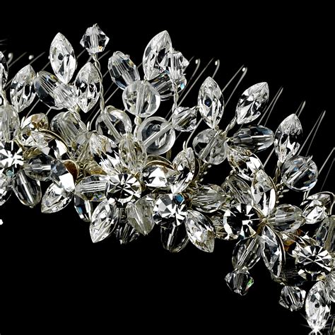 Lustrous Bridal Comb With Rhinestones And Swarovski Crystals Elegant