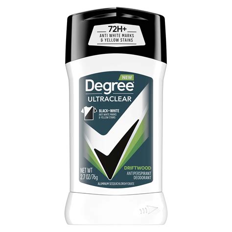 Degree Men Advanced Protection Black White Driftwood Ultraclear