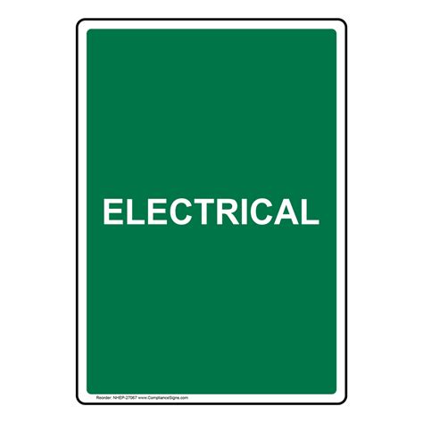 Portrait Electrical Sign Nhep 27067