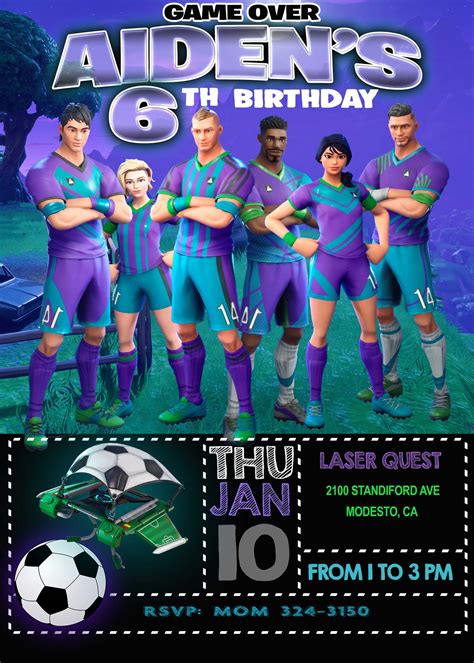 2019 soccer skins coming back in fortnite battle royale! Fortnite Soccer Skins Birthday Invitation - oscarsitosroom