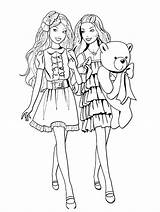 Coloring Barbie Pages Fashionista Color Print sketch template