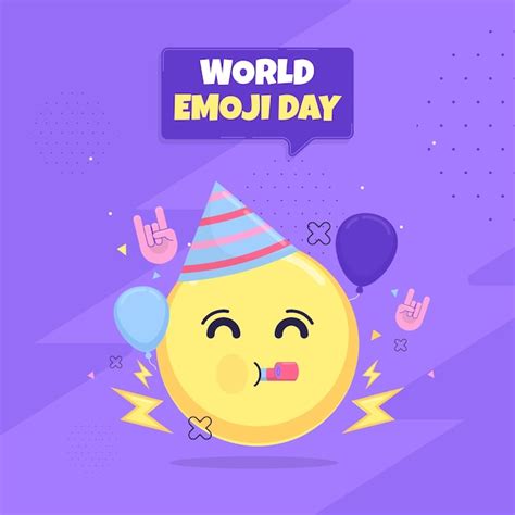 Premium Vector Hand Drawn World Emoji Day Illustration