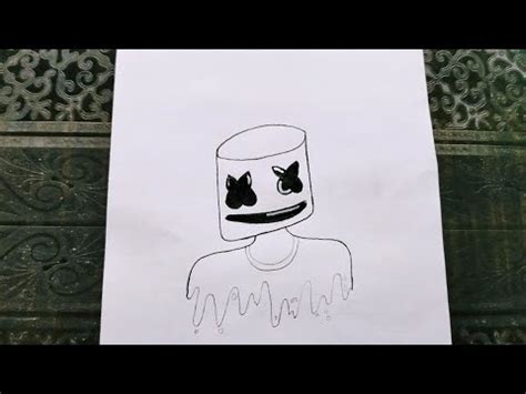 How To Draw Marshmello Dabbing Step By Step Pencil Sketch Of Marshmallow Drawing Drawing