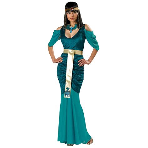 sexy teal cleopatra and marc antony halloween costume for women off shoulder fancy dress adults