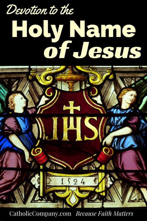 Devotion To The Holy Name Of Jesus The Catholic Company
