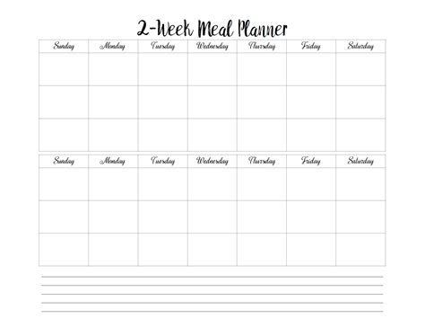 Printable 2 Week Planner Example Calendar Printable