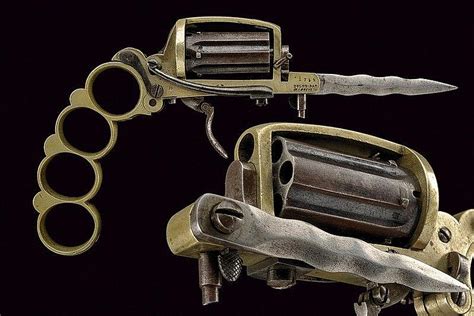 The French Apache Pistol Knuckle Dusterkalis And Firearm Combo
